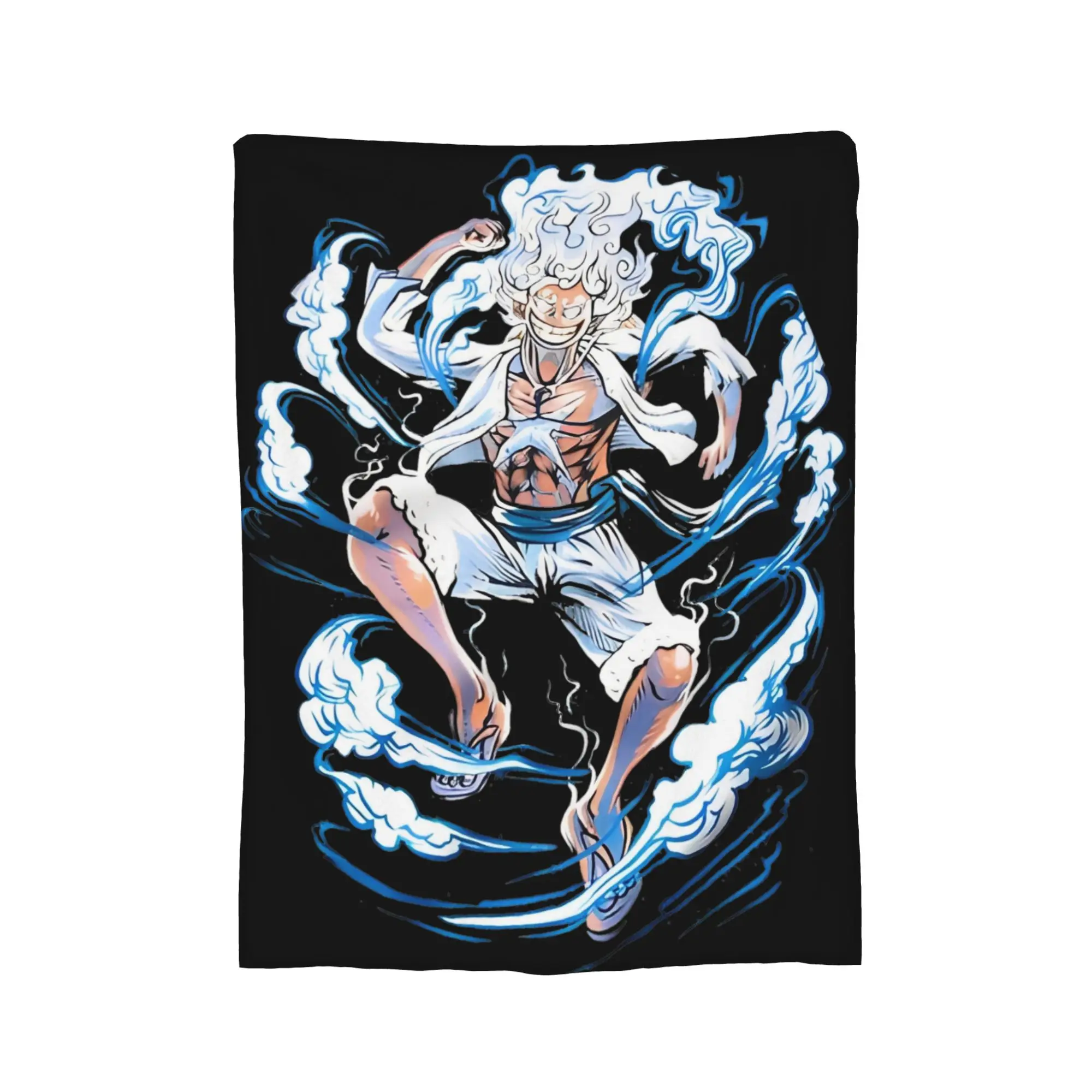 2026 One Piece Luffy Gear 5 Nika Form Flanelldecke Hochwertige Doppelseitige Warme Ganzjahres-Mode-Schlafdecke