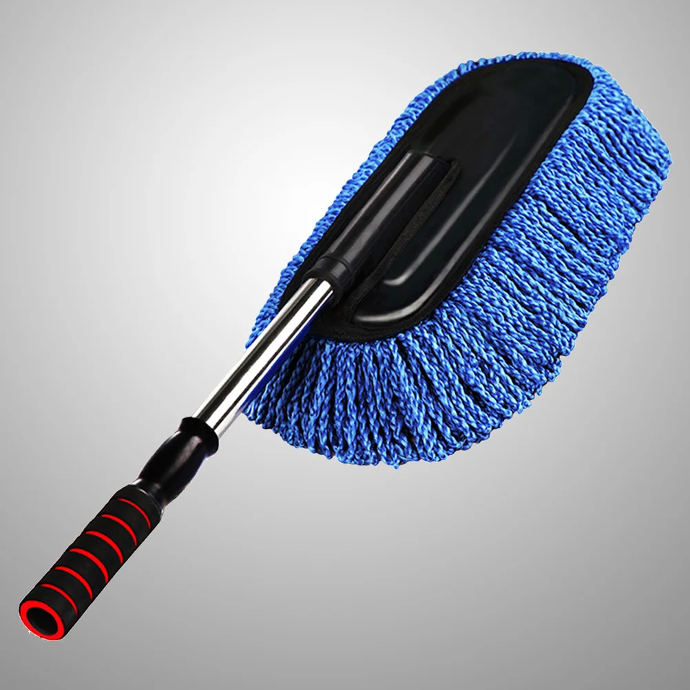 Super Car Cleaning Supplies Microfiber Duster Interior Cleaner with Long Retractable Handle to Trap Dust and for Car Bike RV Boa