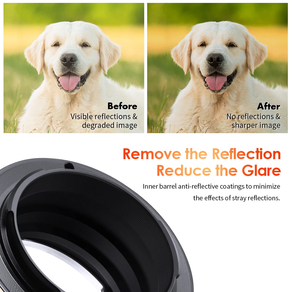 K & F Concept Adaptador de montaje de lente de cámara para Nikon F AI Mount Lente tipo G a cámara de montaje Sony E Series con anillo de control de apertura