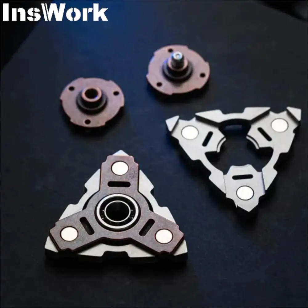 WANWU-spinner EDC en métal avec structure d'attraction magnétique, type armure fendue