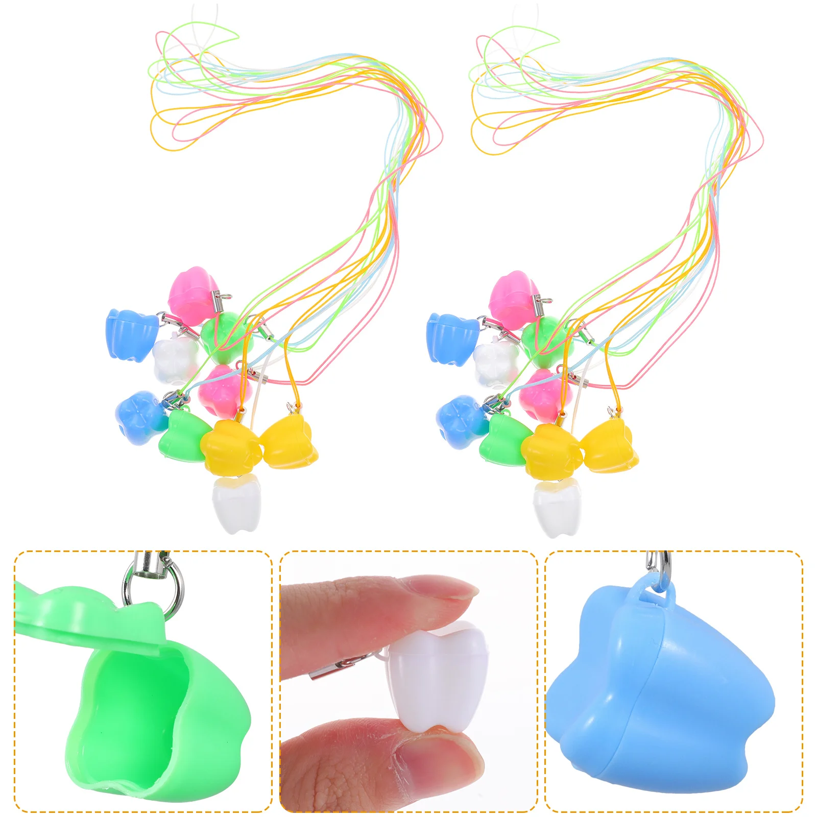 

20pcs Baby Tooth Box Colorful Cartoon Kids Teeth Saver For Infant Teeth Fetal Hair Storage Keepsake Organizer Holder