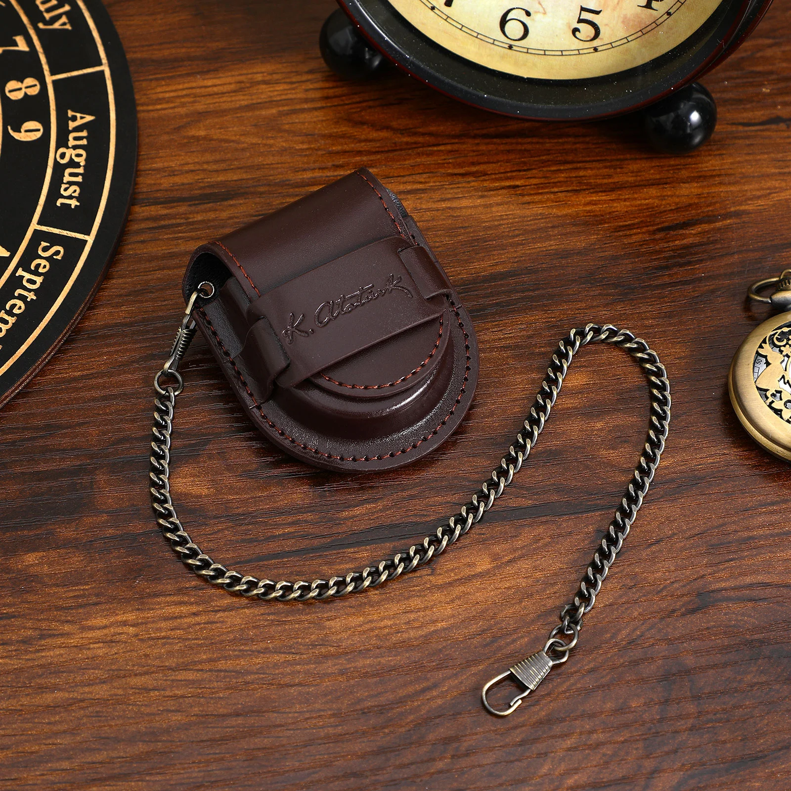 Pocket Watch Pouch Bag Cover Case Protective Frame Protector Storage Holder Father