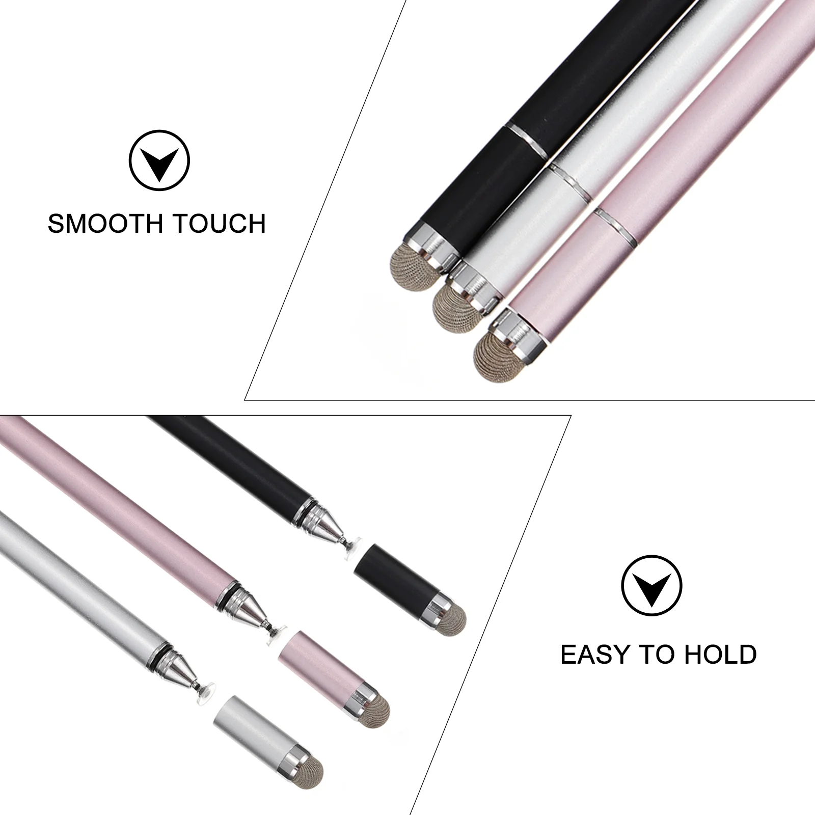 3 Pcs Capacitive Pen Stylus for Touch Screen Multifunctional Major Universal High Aluminum Alloy Painting Pencil 4 1 Drawing