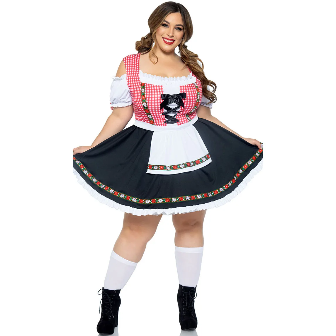 Zawaland Women Dress German Beer Festival Party Cosplay Maid Costume Uniform Party Oktoberfest Costume Maid Dress Big Size