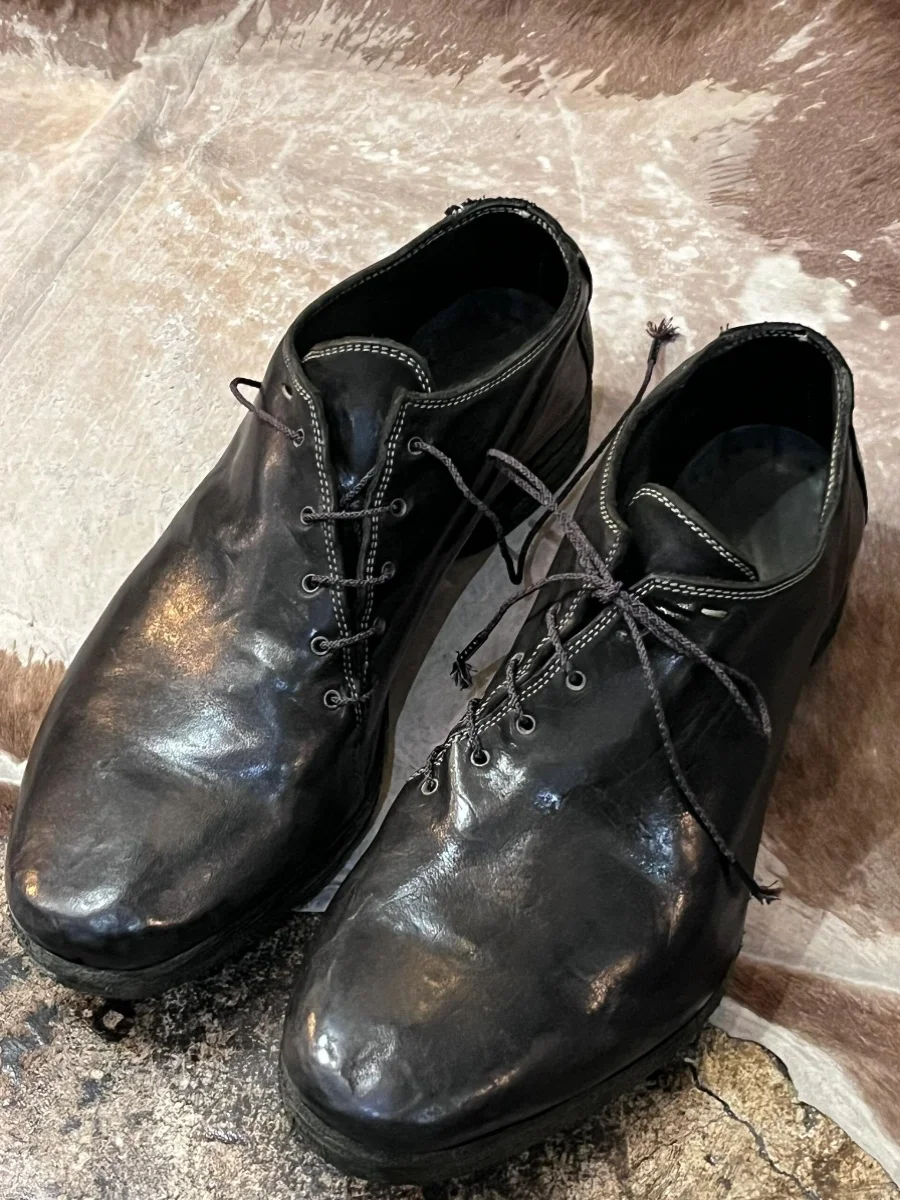 

Японское Sle Leather oes Мужское повседневное кожаное платье на шнуровке Sli k Heel Work oes с кожаной строчкой