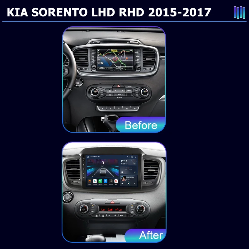 AI VOICE roadivox Android car radio for KIA SORENTO LHD RHD 2015 2017 stereo Navigation video Multimedia Player tape recorder