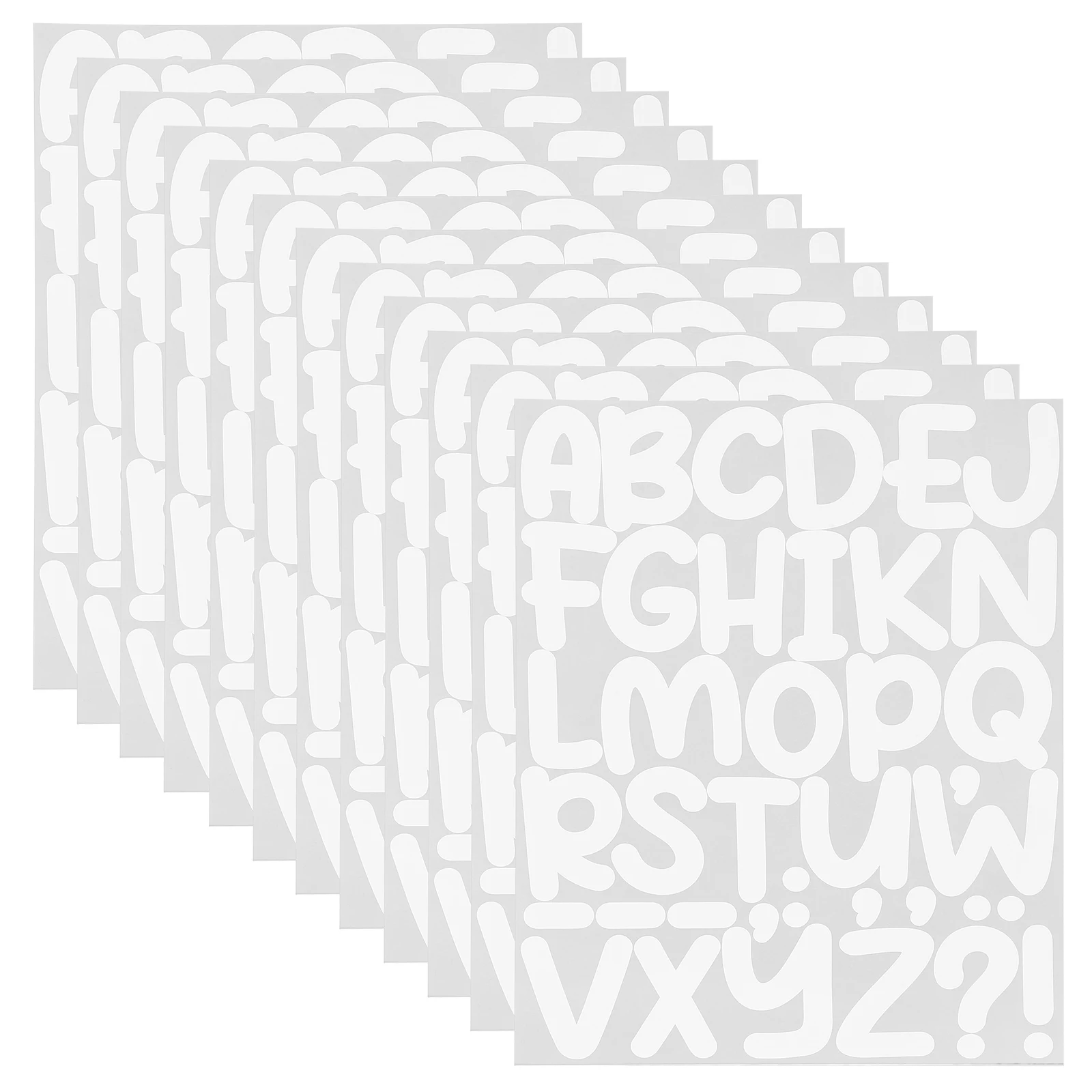 

12pcs 12 Sheets Alphabet Number Vinyl Letter Scrapbooking Stickers Laptop Decals Diy Letter Number Stickers For Crafts Decor
