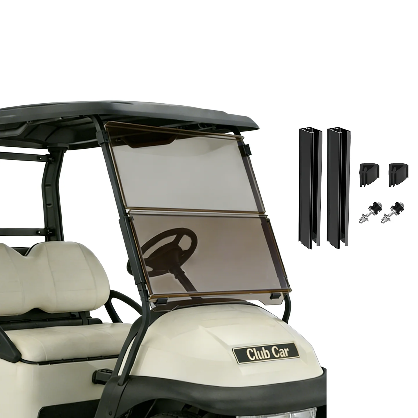 

Club Car Precedent 2004-Up Tinted Windshield Acrylic Fold Down Golf Cart Accessories Buggy Car