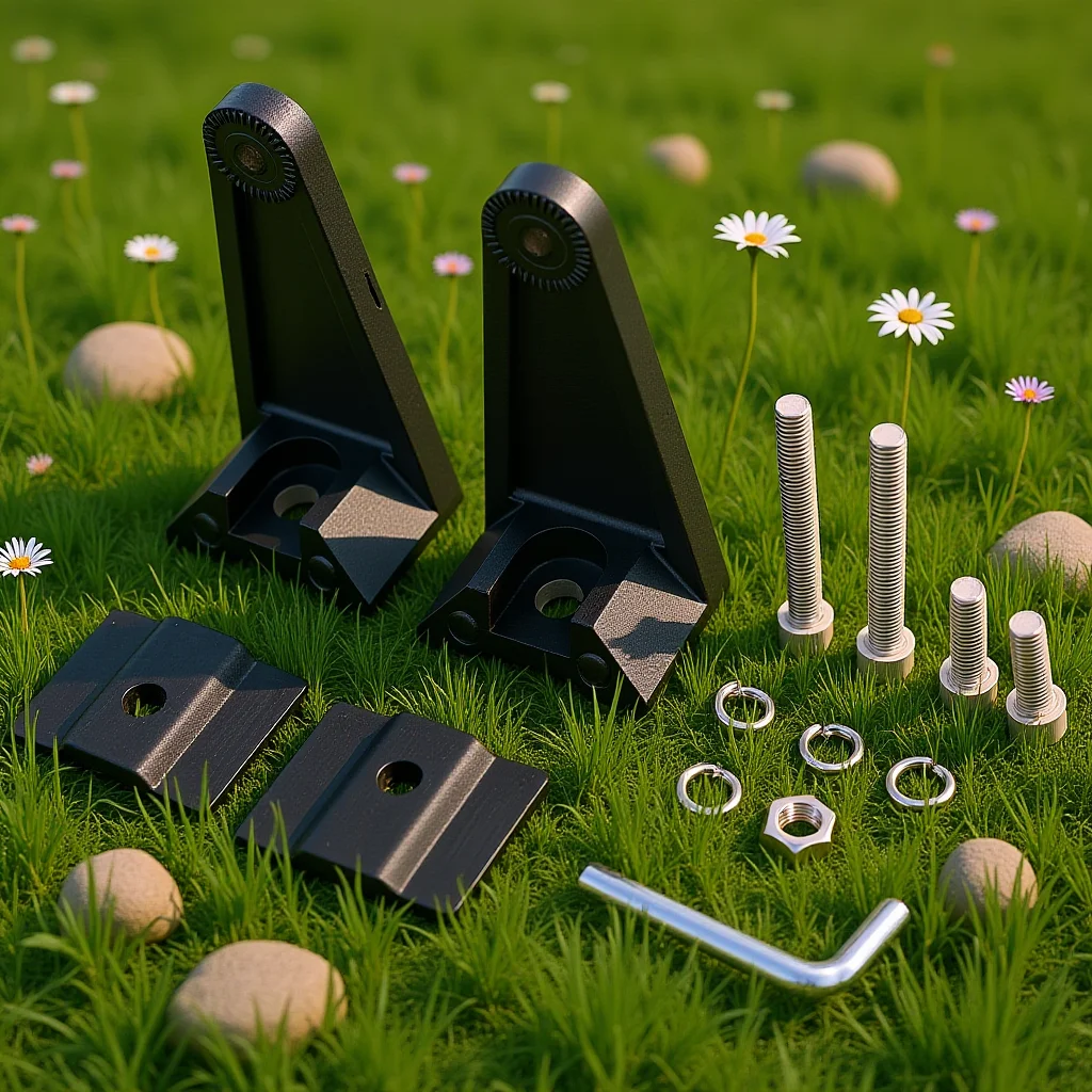 

LED Light Bar Bracket Kit Side Mounted Universal Raise Height Dual Mount Anti-Vibration Rubber Pad for Truck Light Bar Bracket