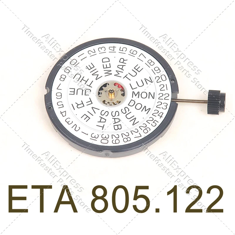 

Swiss original import ETA 805.122 quartz movement 805122 double calendar movement watch repair movement replacement parts