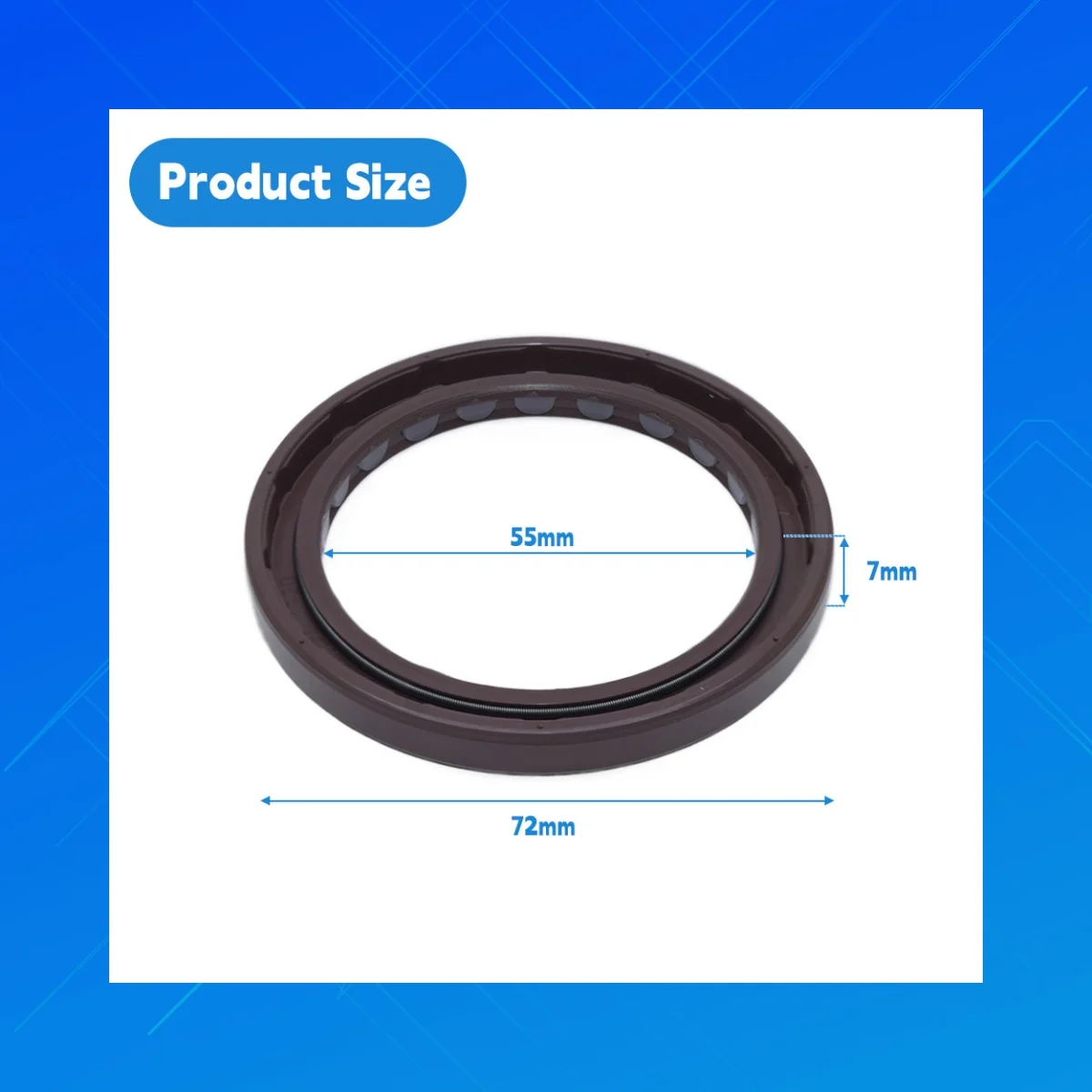 

High-quality fluororubber oil seal,55x72x7mm, BABSL10FX2 style oil seal, is a dependable option for hydraulic pump motors.