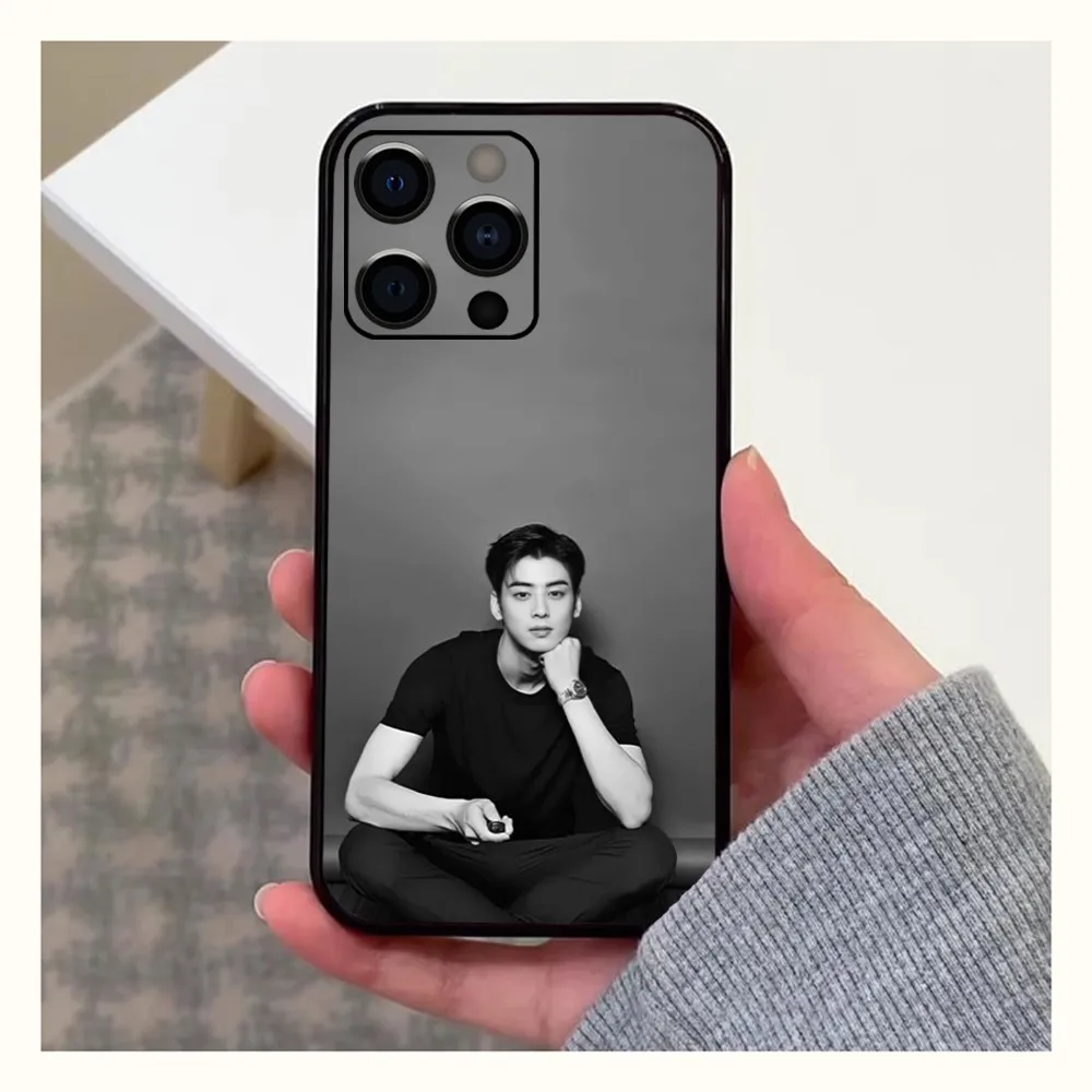 kpop Astro Cha Eun Woo  Phone Case For iPhone 11 12 13 Mini 13 14 15 Pro XS Max X 8 Plus SE XR Shell