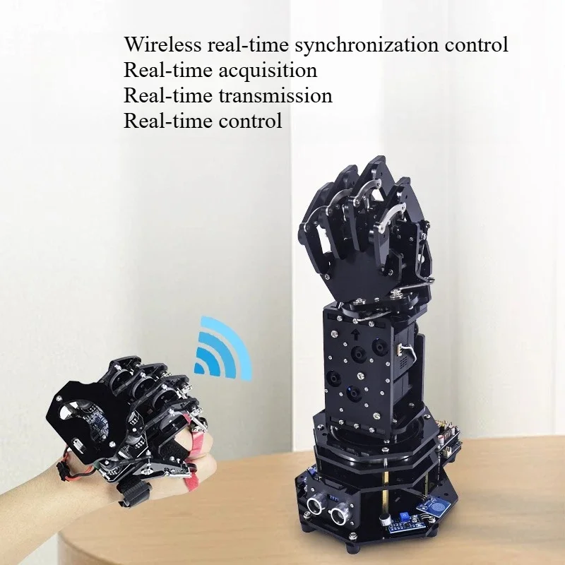 Open-source Haptic Wearable Bionic Mechanical Glove for Haptic Control of The Uno Robot's Mechanical Arm