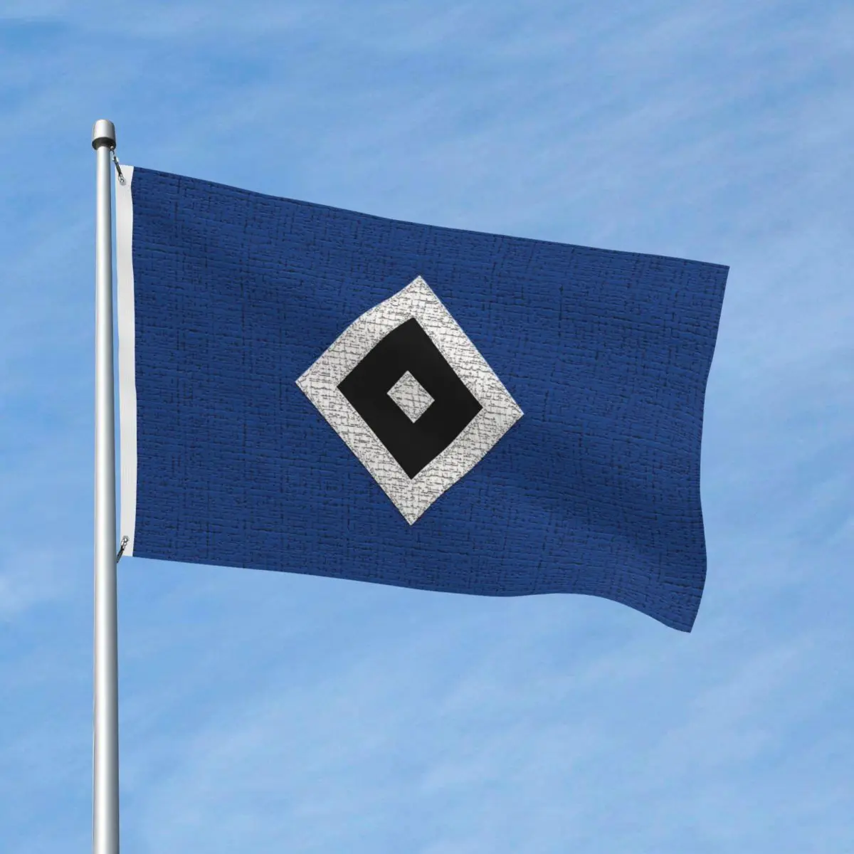 Blue Diamond HSV Soccer Flag Double Sided Indoor Outdoor Banner Hamburgers SV Bundesligas Home Room Dorm Wall Decor 90x150cm