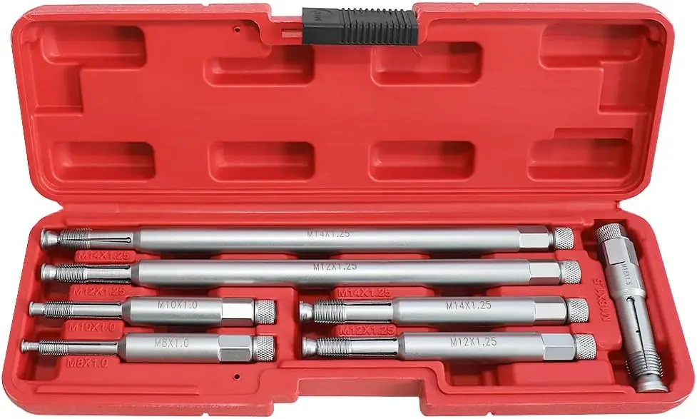 

Back Tap Spark Plug Thread Repair Tool 14mm 12mm 18mm 10mm 8mm M8 M10 M12 M14 M18 Thread Chase Tap Kit