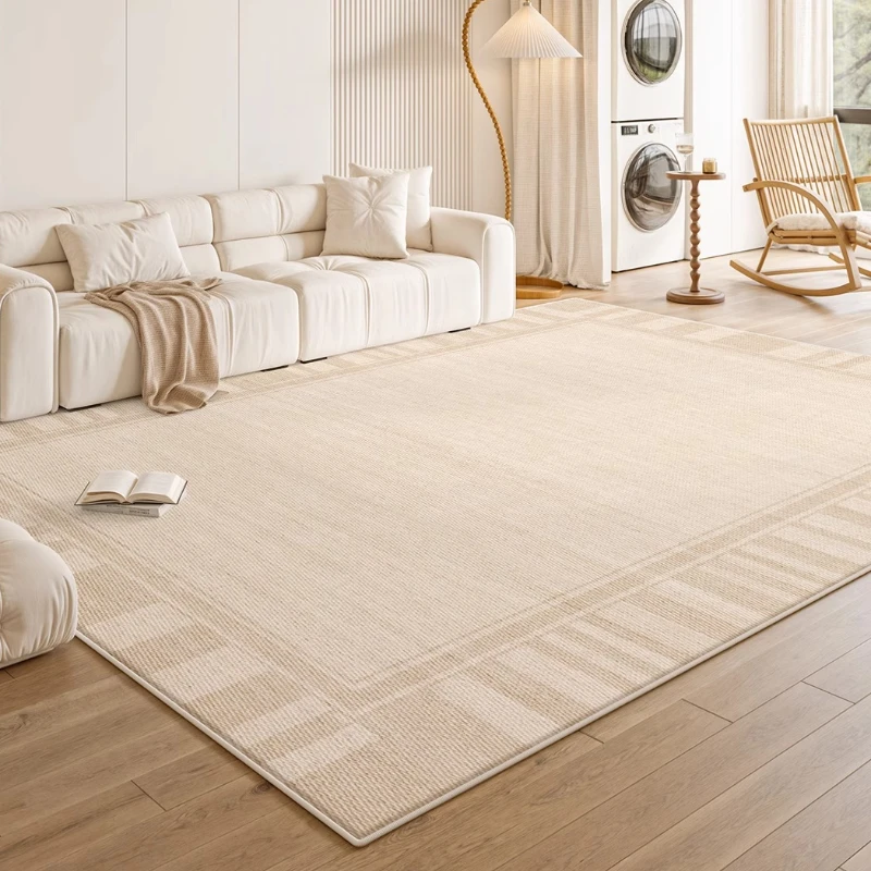 

Cream Style Bedroom Decor Plush Carpet Large Size Carpets for Living Room Thick Washable Lounge Floor Mat Fluffy Soft Study Rug