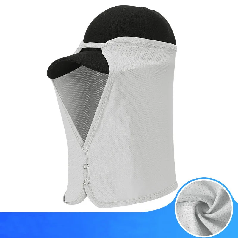 Ice Silk Face Mask Cover Fisherman hat Solid Color UV Protection Girl Golf Tennis Baseball cap