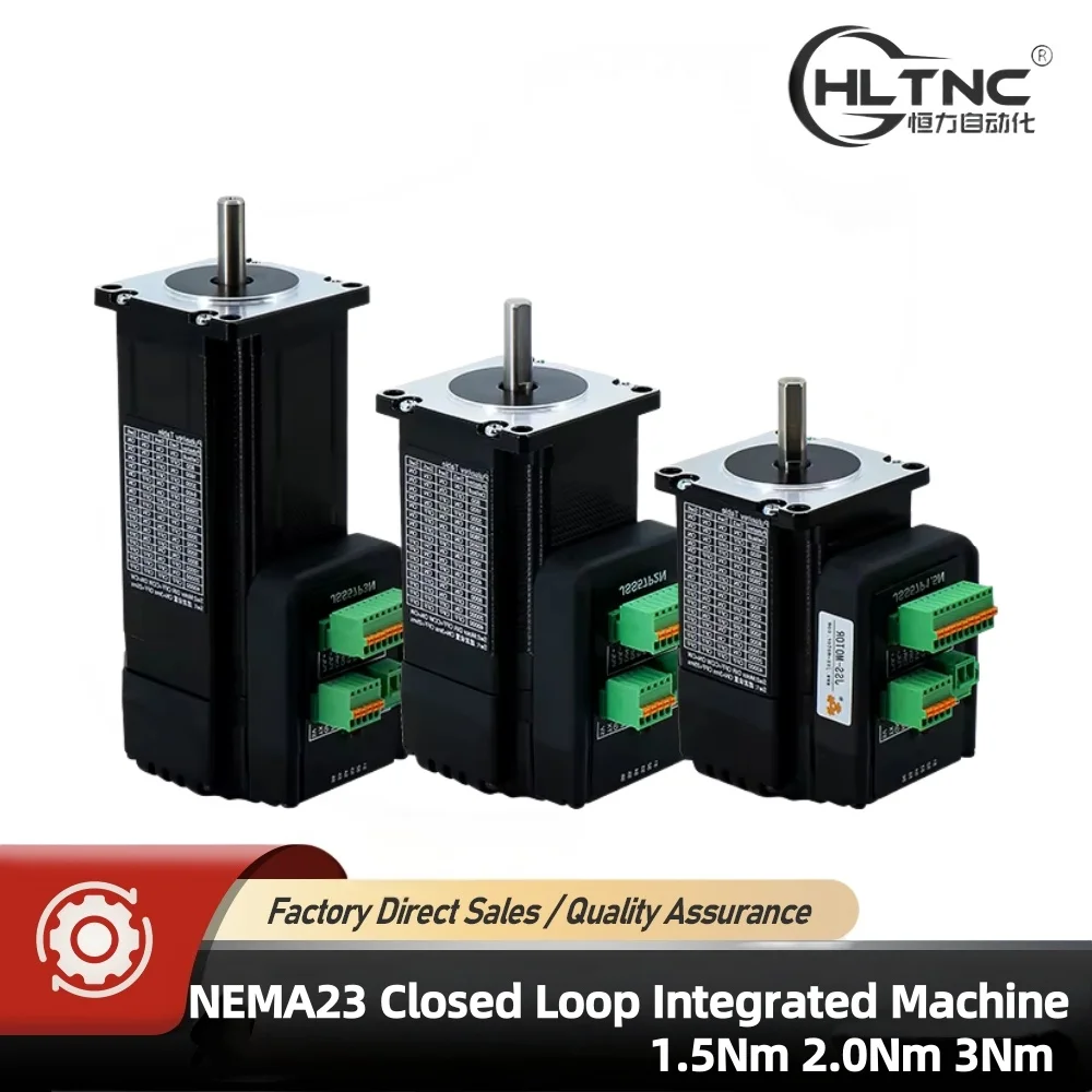 

HLTNC Nema 23 Шаговый двигатель с замкнутым контуром 1,5 Нм 2,0 Нм 3 Нм D 8 мм Гибридный встроенный шаговый серводвигатель с приводом 4,2 А 48 В Для ЧПУ