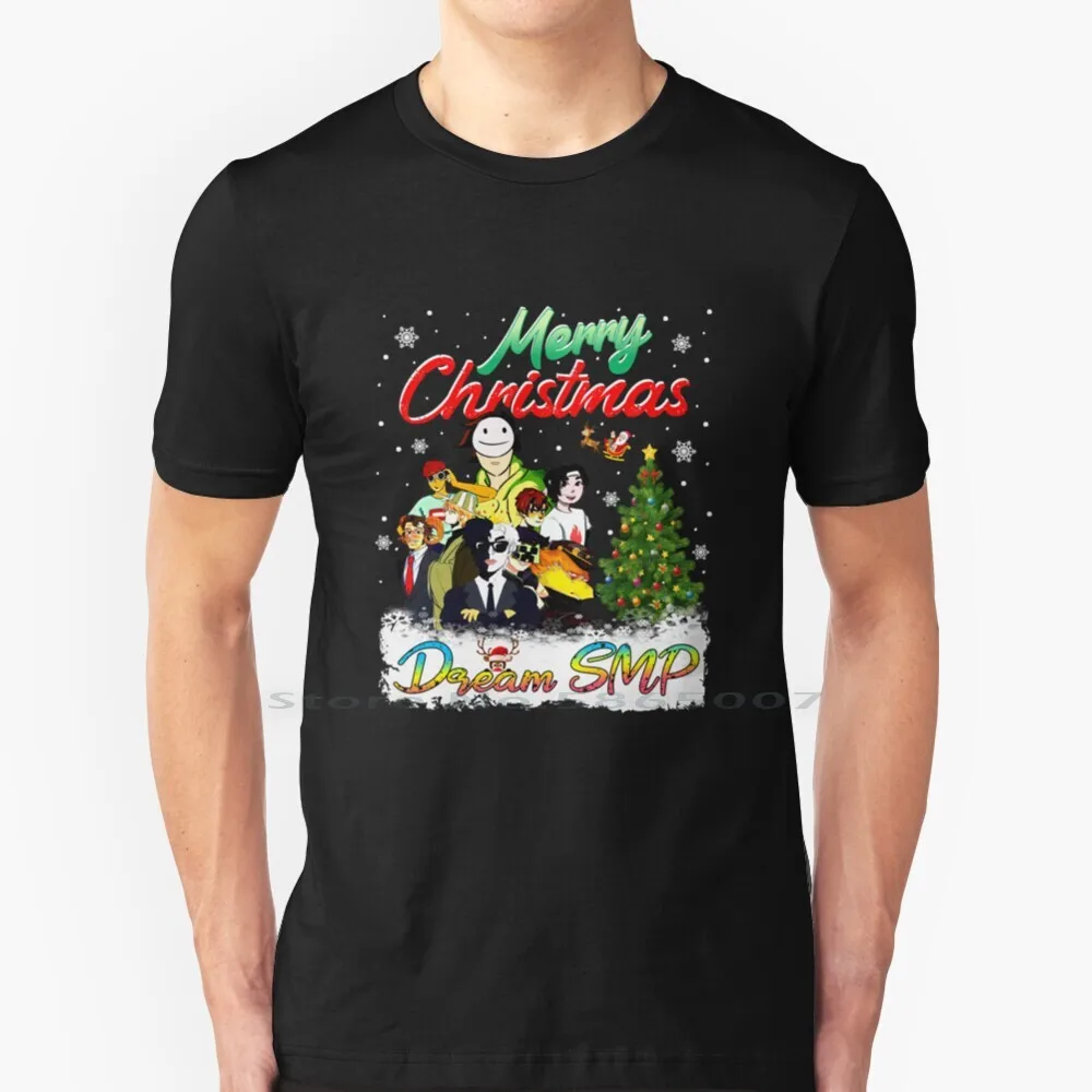 Merry Christmas Dream Smp , Happy Christmas Ranboo T Shirt 100% Cotton Dream Team Georgenotfound Sapnap Innit Philza Techno