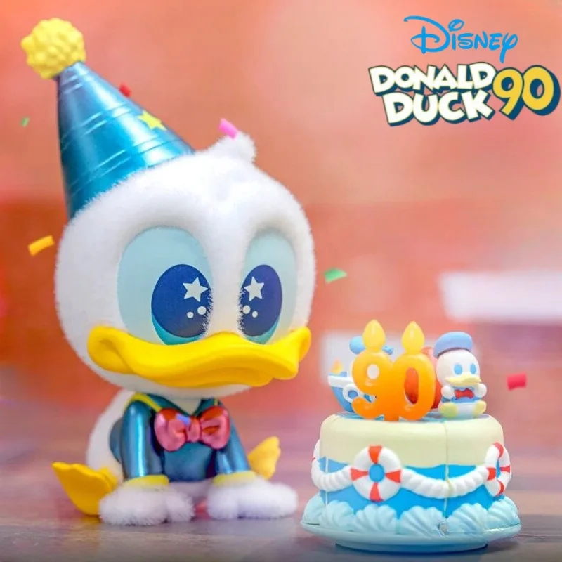 Disney Donald Duck 90th Anniversary Second Play 2-hand Action Figure Mini Treasure Doll Toy Kawaii Figurine Room Decoration Gift