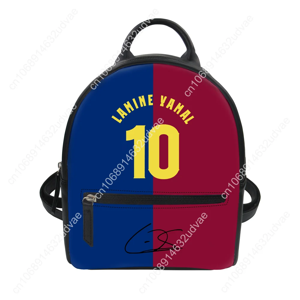 Yamal No.10 Backpack Purse Women Child Schoolbags Spain Soccer Star Personalized Double Shoulder Bag Mini Daypack Leather Gift