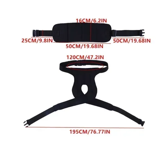 Adjustable Wheelchairs Seat Belts Wheelchair Thigh Belts Safety Harness for Elderly Patients Anti-fall Legs Fixing Belts Medical