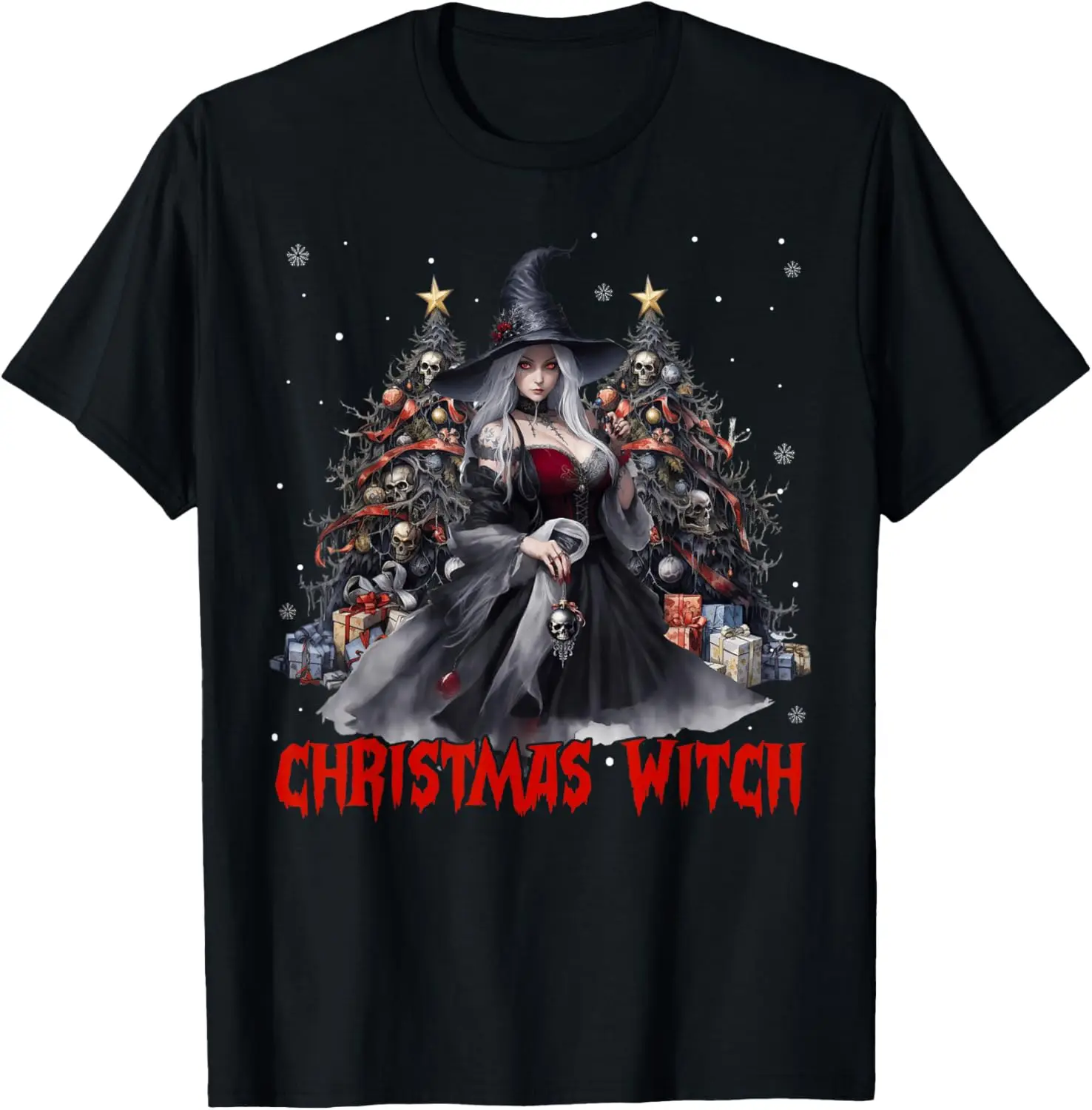 Christmas Witch Occult Goth Witchy Aesthetic Women Girls T-Shirt