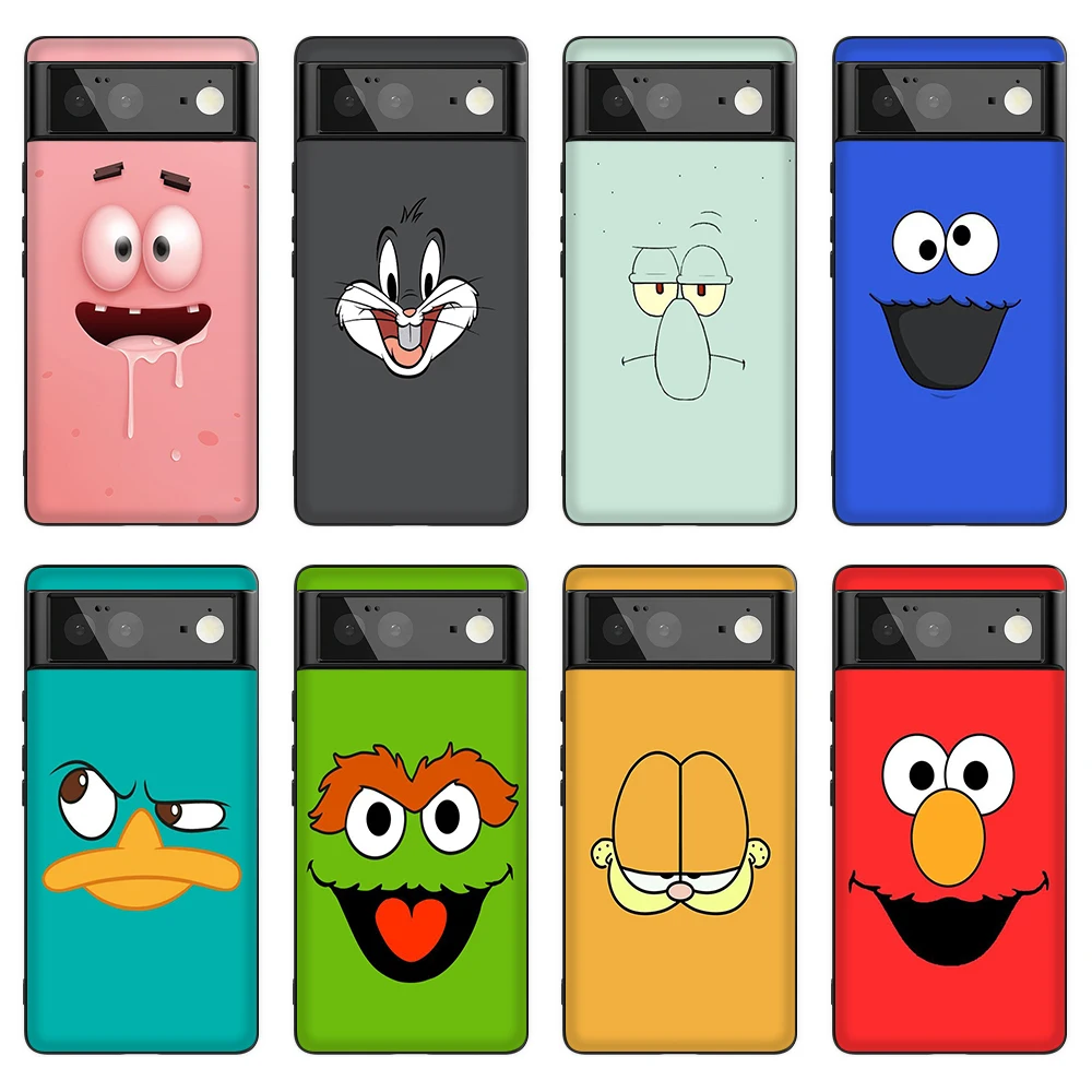 Funny Face Coque For Google Pixel 7 6 Pro 5 5a 4 4a 3 3a XL 5G Soft Silicone Phone Cases For Pixel 6Pro 4XL 3XL 2XL Cover Funda