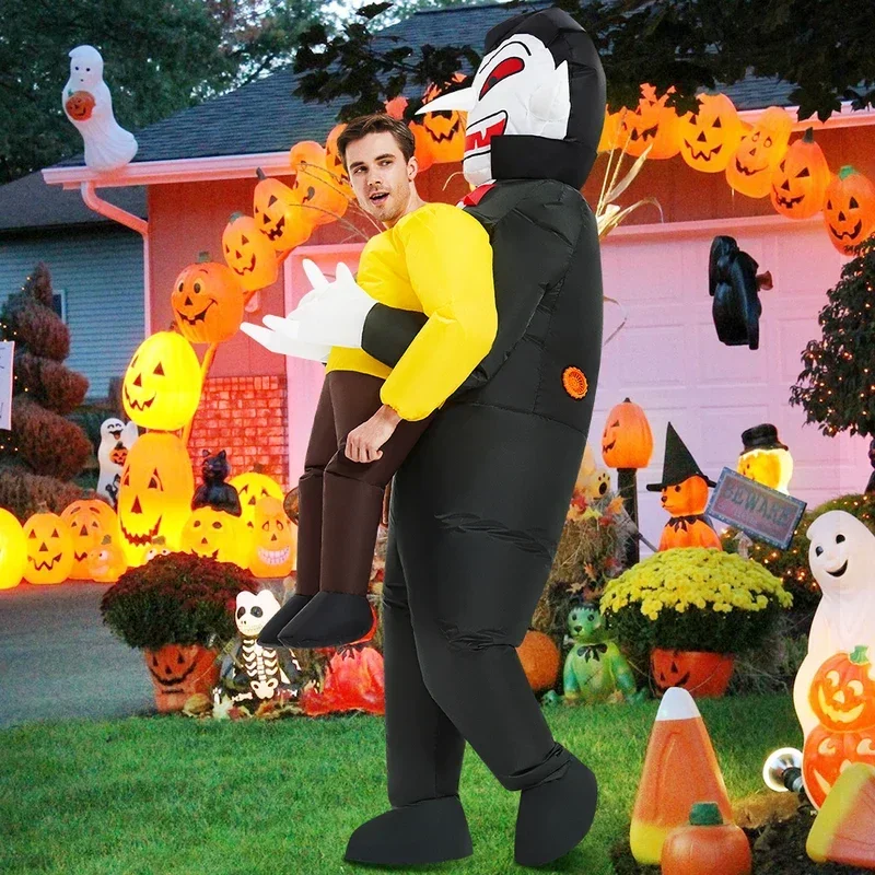 Scary Vampire Ghost Inflatable Costume Witch Purim Halloween Anime Adult Cosplay Costumes Role Play Carnival Party Dress S MN12