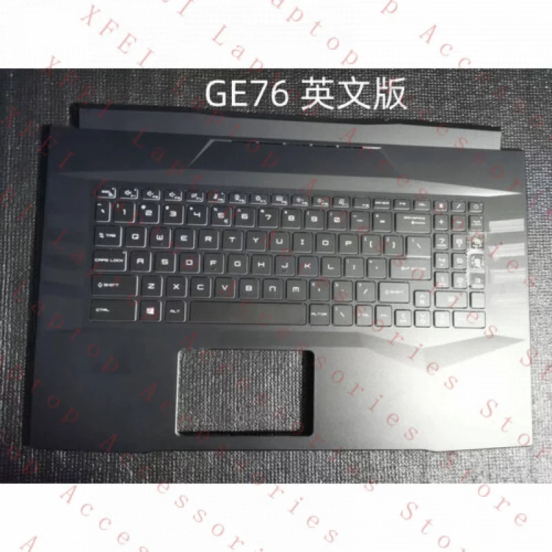 F Used Palmrest w/Keyboard Upper Case for MSI GE76 Black