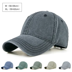 56-62cm Baseball Cap Men Women Plus Size Trucker Cap Male Outdoor Sun Hat Washed Cotton Peaked Visor Summer Fishing Hat Unisex