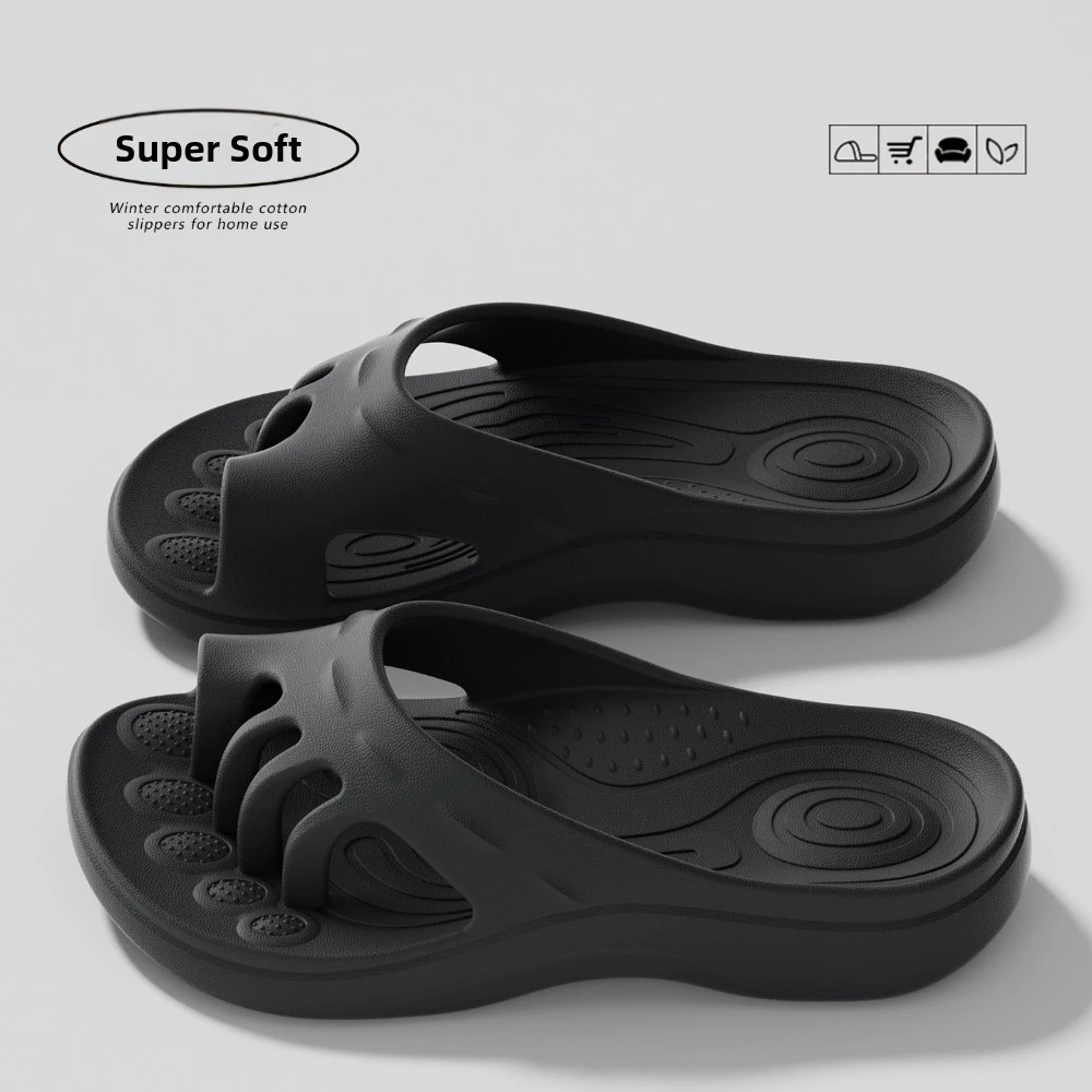 Improvement of Toe Valgus Five-Toe Slippers Arch Support Massage Split-Toe Flip Flops Five Toe Separation Cushioning