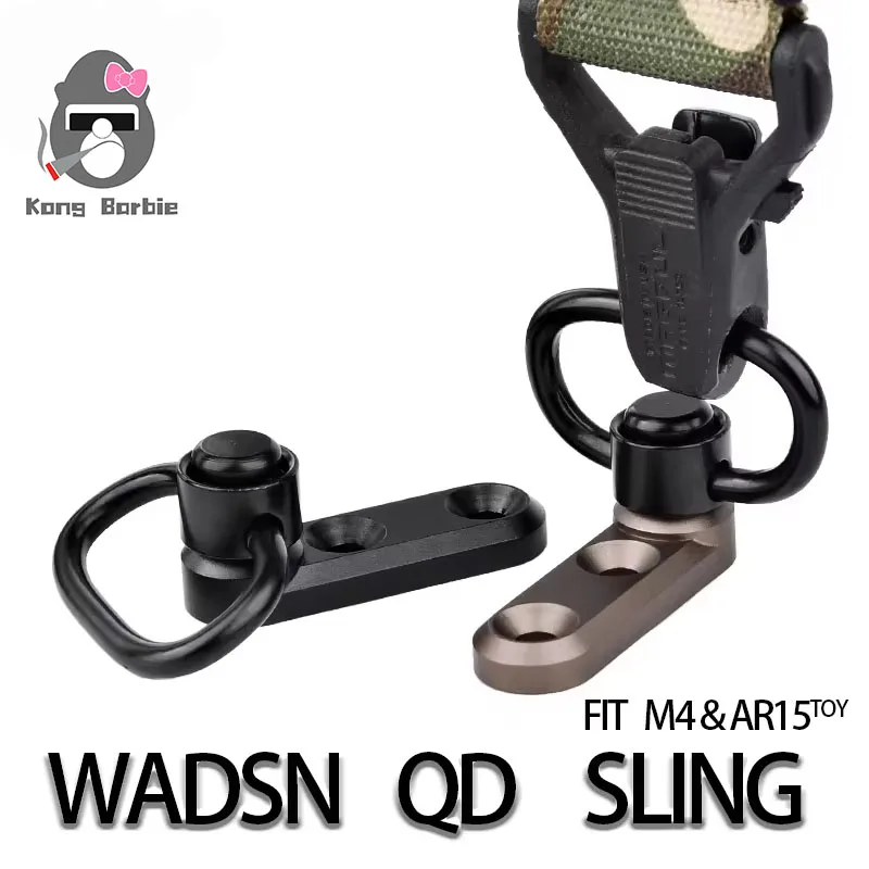 

WADSN Tactical NSR Quick Detach Metal GBB Buckle Sling Swivel Mount Fit 20mm Picatinny M-LOK KEYWOOD Rail Hunting Accessories