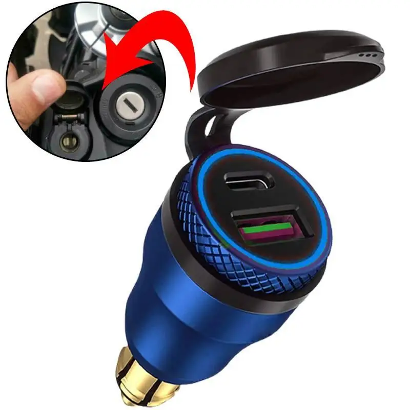 

Aluminium USB Charger 30W PD Type-C QC 3.0 Quick Charger For BMW Ducati Motorcycles For Onboard Charging Units In The US