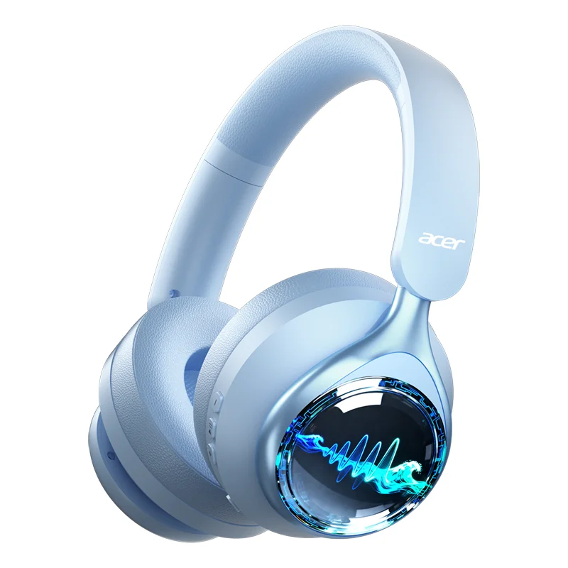 Acer OHR712 Wireless Bluetooth 6.0 Headphones Foldable Over-Ear Headphones Cool Lighting Effects Stereo for Travel Home Office — product photo 1 of 1