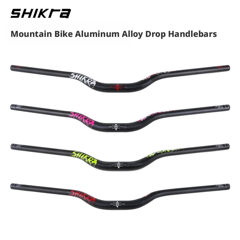

SHIKRA Bicycle Handlebar 31.8mm Rise 35mm/55mm Length 780mm High-strength Aluminum Alloy For MTB Bicycle Accessories
