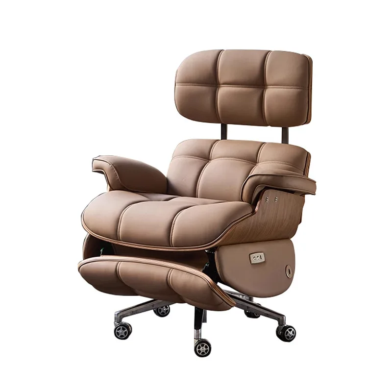 

Smart electric chair Eames leather boss study home office comfortable class recliner