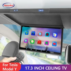 17.3 Inch Roof Mounted HD Display for Tesla Model Y Multimedia Player for Large Screen Entertainment Car Accessories