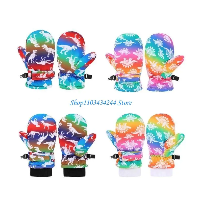 Versatile Children Gloves Warm Insulation Fingerless Skiing Gloves Adjustable Wrist Gloves for Skiing & Everyday Use