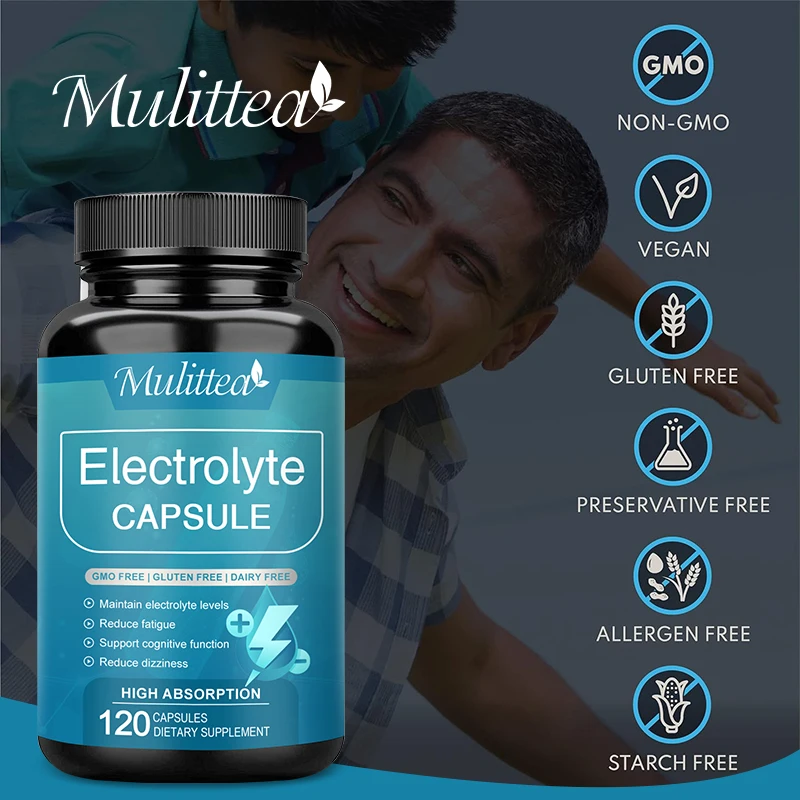 Mulittea Complex Electrolyte Pills with Vitamins and Minerals for Helps Endurance Muscle Recovery Sports Energy Supplement