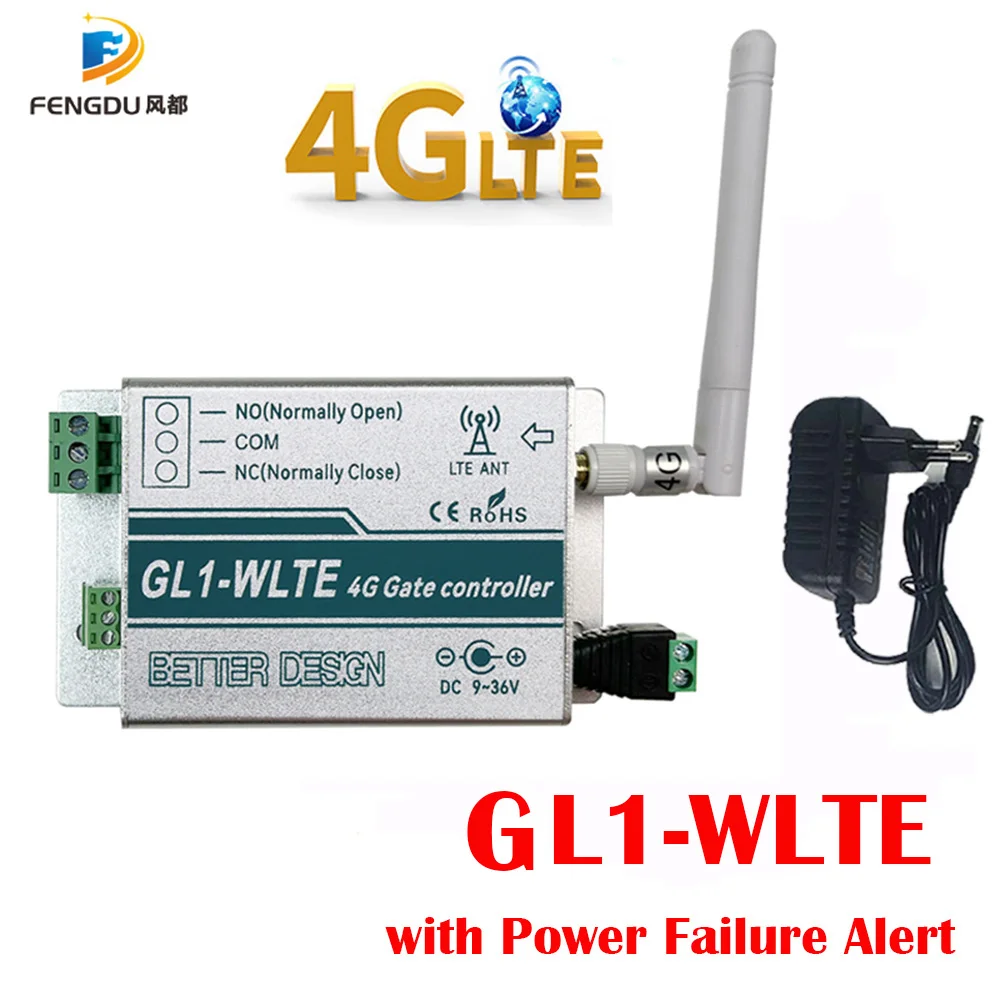 

4G GSM Wireless Gate Opener Controller GL1-WLTE Smart Relay ON/OFF Switch Remote Control Garage Gate Opener