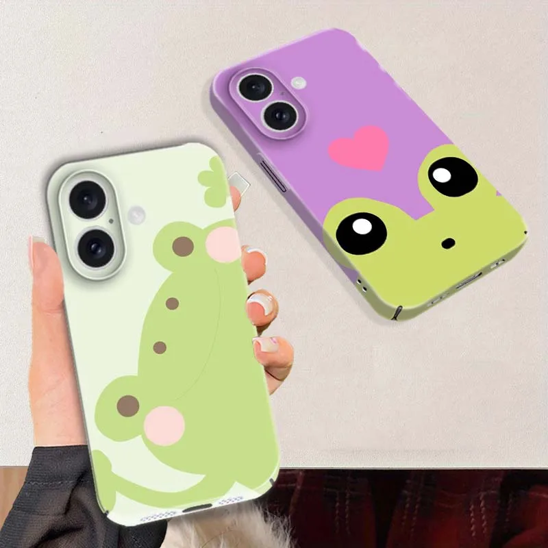 

Cartoon Frog Pig Turtle For Apple iPhone 17 16 16E 15 14 13 12 11 Air Pro Max Plus Feilin Protective Shell Phone Case
