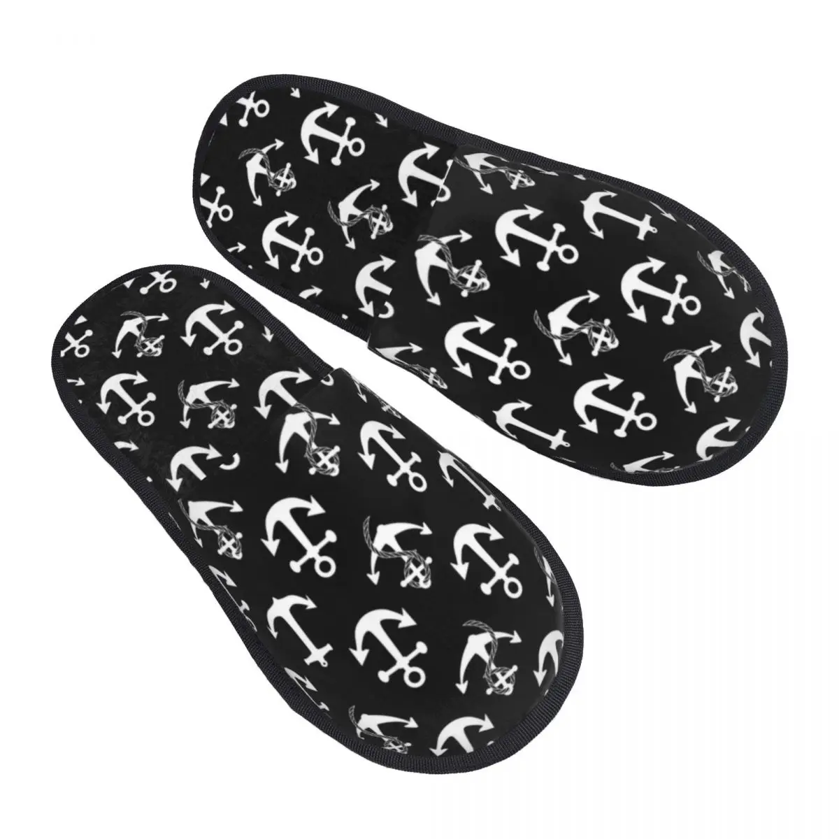 Memory Foam Slippers Women Soft Warm Sailing Sailor House Slippers