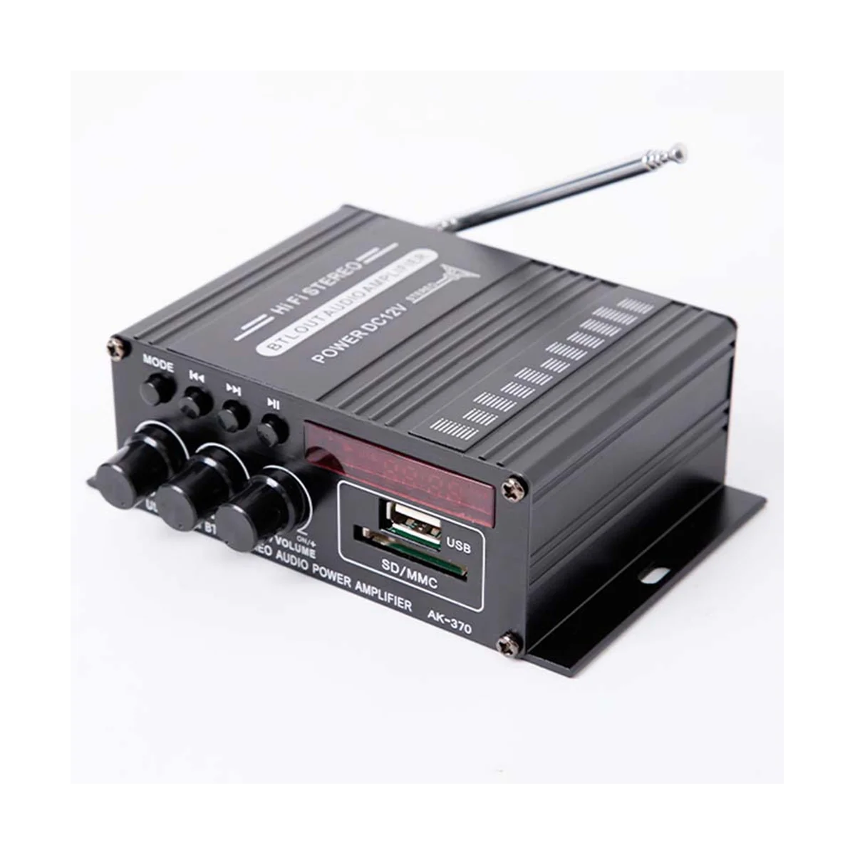 A57G-AK370 amplificador Digital para el hogar Mini amplificador de potencia de Audio Hifi Bluetooth para tarjeta SD U disco Aux altavoz sonido estéreo Mp3