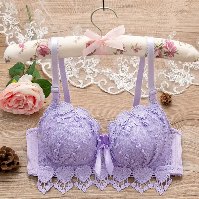 ropa interior femenina Women\'s Non-Underwire sexy  Bra for women black/white underwear girls lingeries lace beautiful active bra