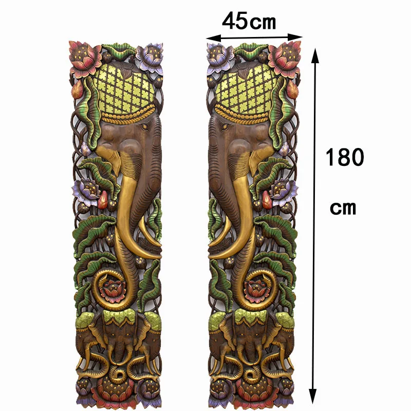Solid wood carving flower handicraft decoration porch partition carving board