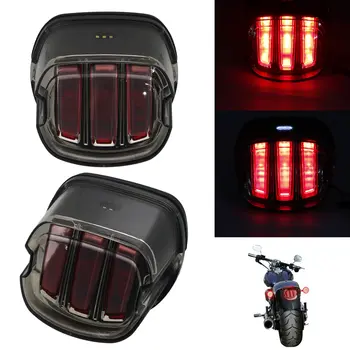 Luz trasera de freno LED DOT para motocicleta, lámpara de señal de giro trasera para Harley Sportster Dyna Fatboy Softail Touring Road Glide Road King 8 best sales Luz trasera Harley - №1