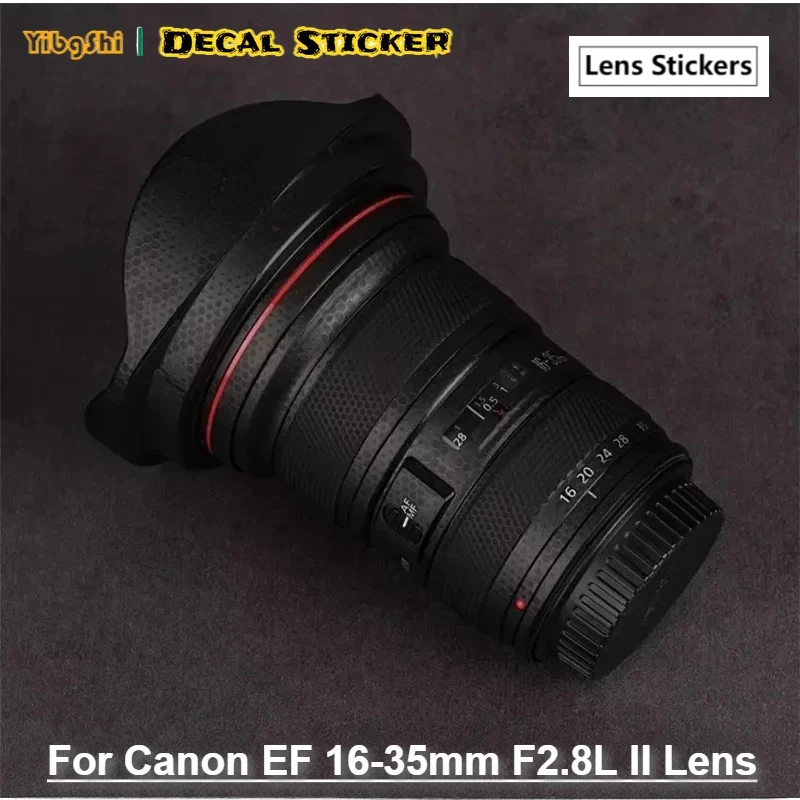 

EF 16-35 2.8L II USM Наклейка на объектив камеры Защитная пленка Комплект аксессуаров для кожи для Canon EF 16-35mm f/2.8L II USM