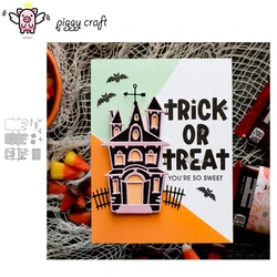 Piggy Craft metalowe matryce do wycinania matryce do wycinania Halloween dom Scrapbook papier rzemiosło nóż forma ostrze dziurkacz szablony matryce