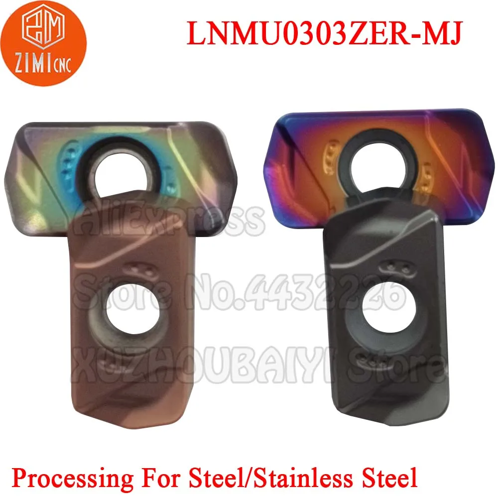 Imagem -05 - mj Lnmu0303 Zer mj Lnmu 0303 Carboneto de Alimentação Rápida Inserções de Moagem Ferramentas de Gerencio Cnc Cortador Lâmina 10 Peças Lnmu0303zer-mj Lnmu0303zer